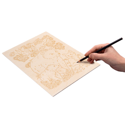 Выжигание. Дощечка для выжигания и росписи 1 шт "В лесу" А4 (конверт)