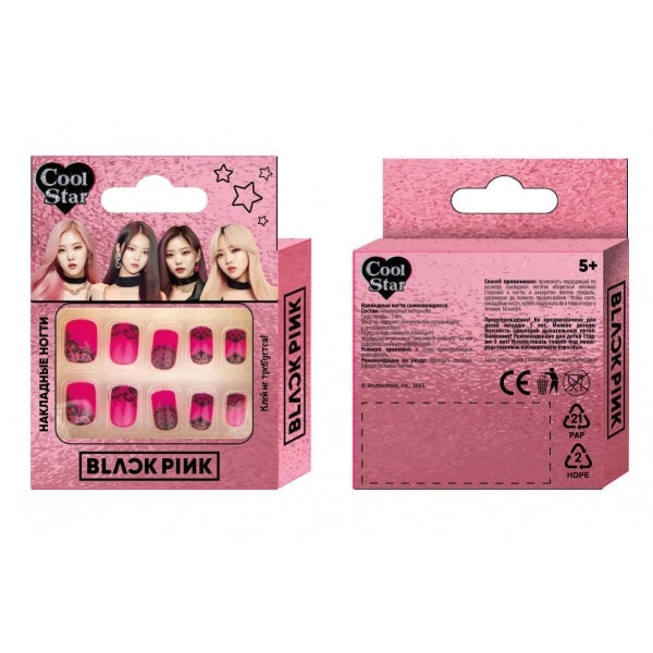 Косметика ДЛЯ ДЕВОЧЕК накладные ногти, noir rose Cool Star в кор.6*24шт