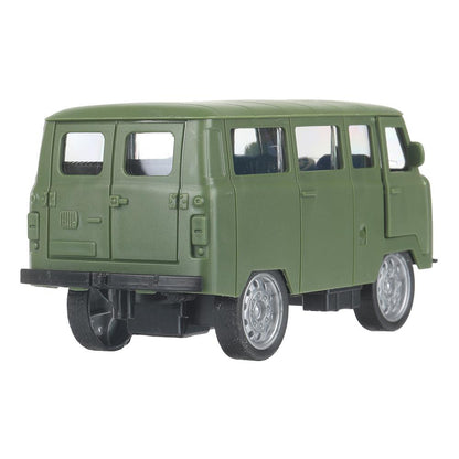 Машина пластик UAZ 452 12 см, инерц,двери,зеленый,кор. Технопарк в кор.2*60шт