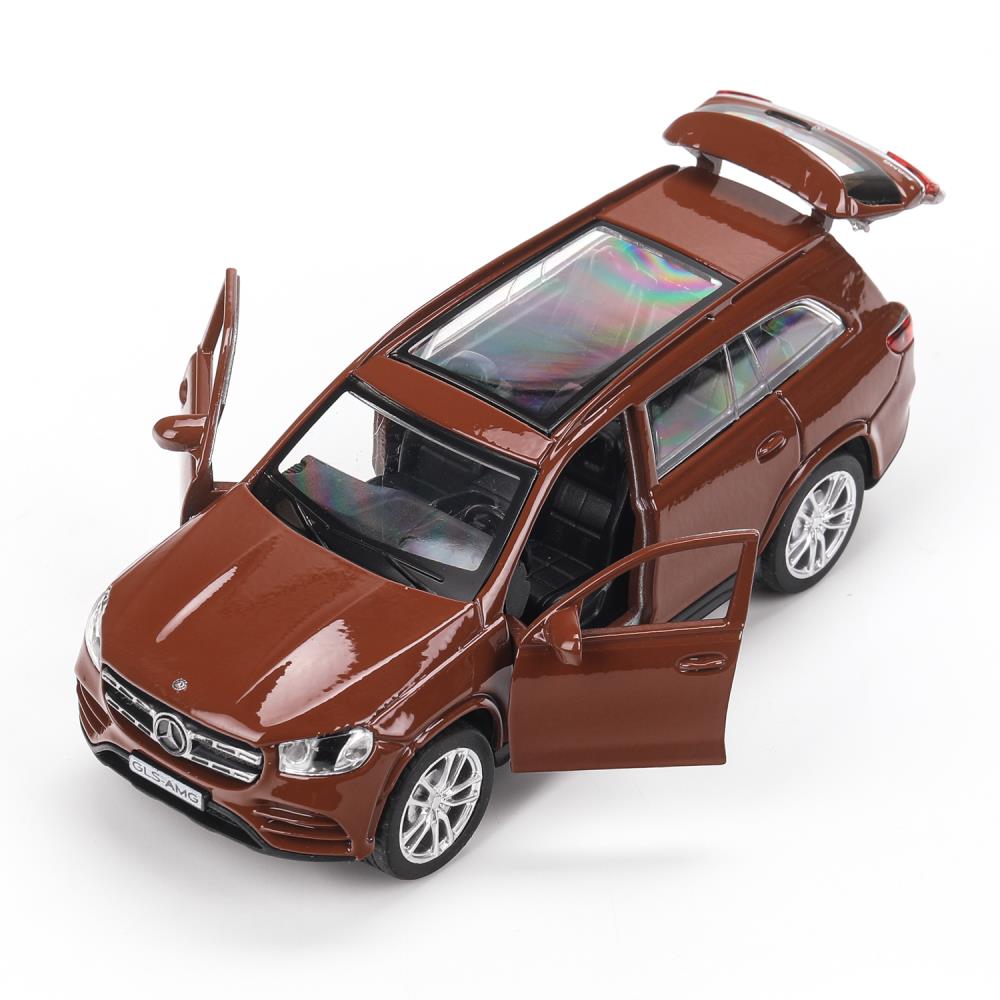 Машина металл MERCEDES-BENZ gls class amg 12см, дв,баг,ин,бронзовый, кор. Технопарк в кор.2*36шт