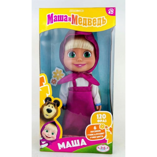 Кукла Маша и Медведь 25 см, озвуч, 200 фраз, кор КАРАПУЗ