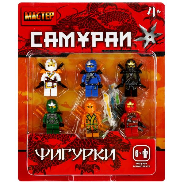Конструктор фигурки самураи-6 шт. МАСТЕР в кор.2*96шт