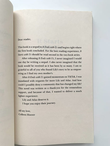 It starts with us (Colleen Hoover) Все начинается с нас (Колин Гувер) / Книги на английском языке