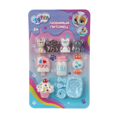 Jeu composé de panneaux et d'accessoires en plastique (4 panneaux et 5 axes) en forme de cor.2*216 pouces