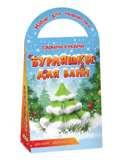 Развивашки.С0730 Бомбочки для ванны своими руками "Елочка" 1/44 (Новый год)