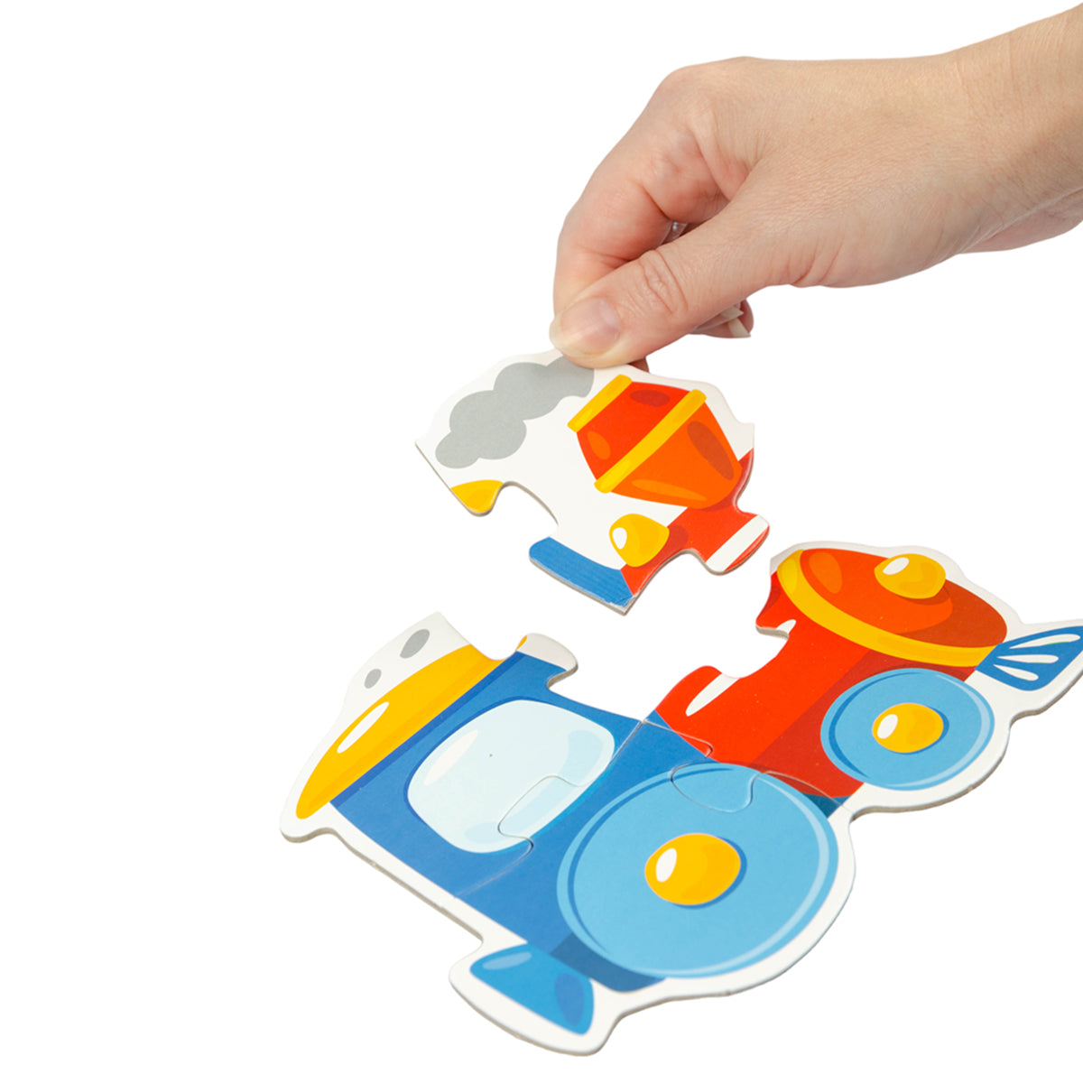 Пазлы контурные "Транспорт" Baby Toys (5 карт. 15 эл)