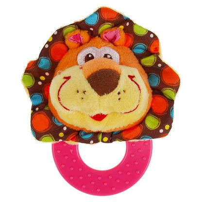 Текстильная игрушка прорезыватель лев на карт. в пак. (русс. уп.) "Умка" в кор.375шт