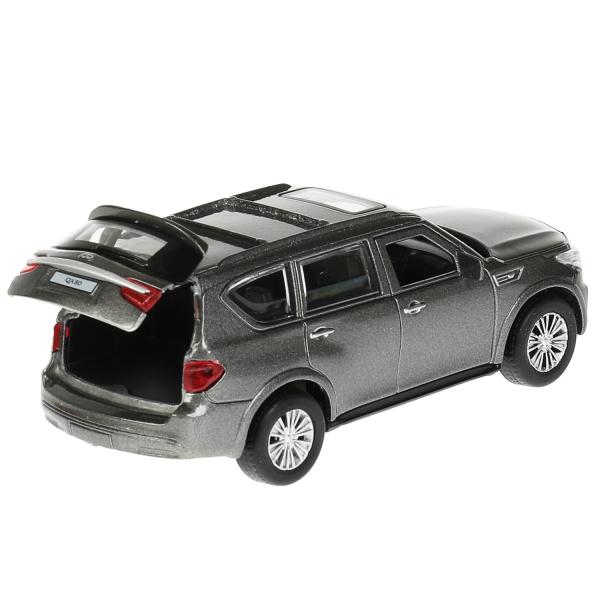 QX80-12-GY 338538 Machine en métal INFINITI QX80, pour 12,5 cm, double, bagage, argent, série, couleur. Technologie