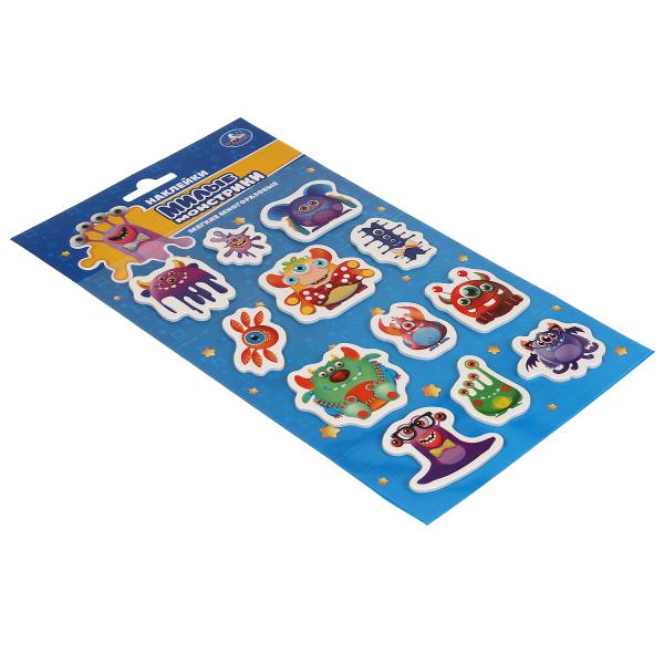 Мягкие многораз. Autocollants 137x247mm, monstres, 10 pièces, en cor.40