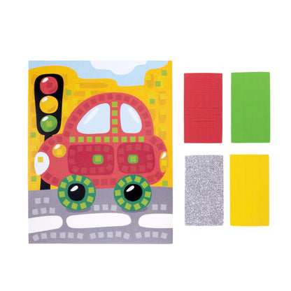 ДК.Набор для творчества. Application "Машина" (4 цв, 200 эл) art.02776