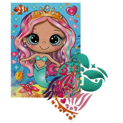 Гелевая мозаика 17*23 см русалка МУЛЬТИ АРТ в кор.100шт