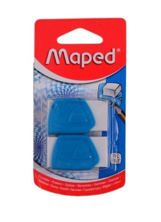 Maped. Ластик "Precision" жесткий, для точного стирания, в пластиковом футляре голубой, арт.112590