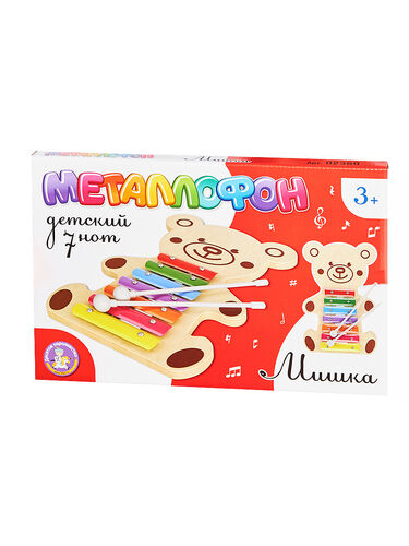 Métallophone pour enfants, "Мишка", 7 notes