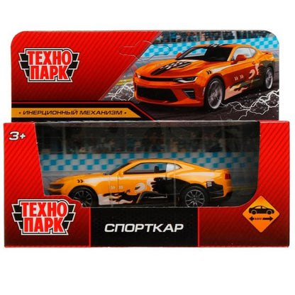 Machine en métal СПОРТКАР, 11 cm, inertie, cor. Parc technologique en cor.2*120шт