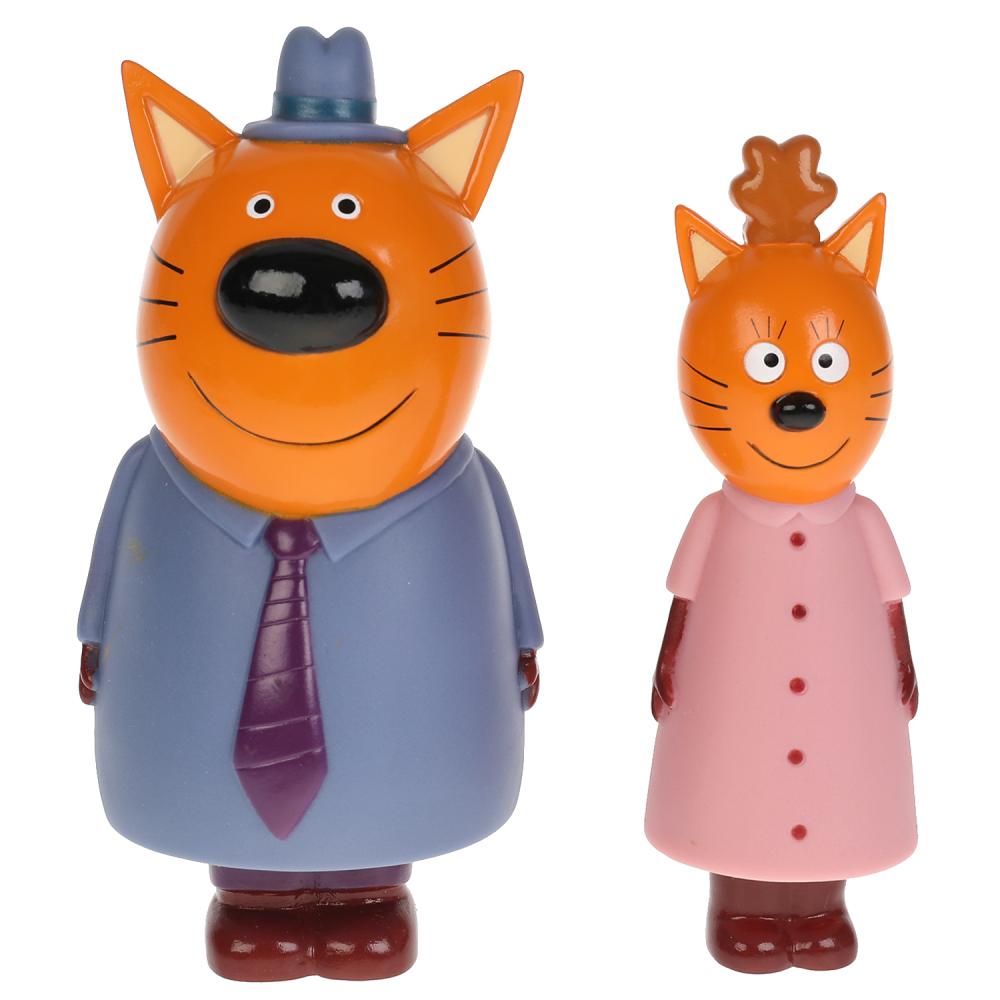 Игрушка пластизоль для ванны Капитошка Три Кота мама и папа, 2шт.,сетка (русс. уп.) в кор.50шт