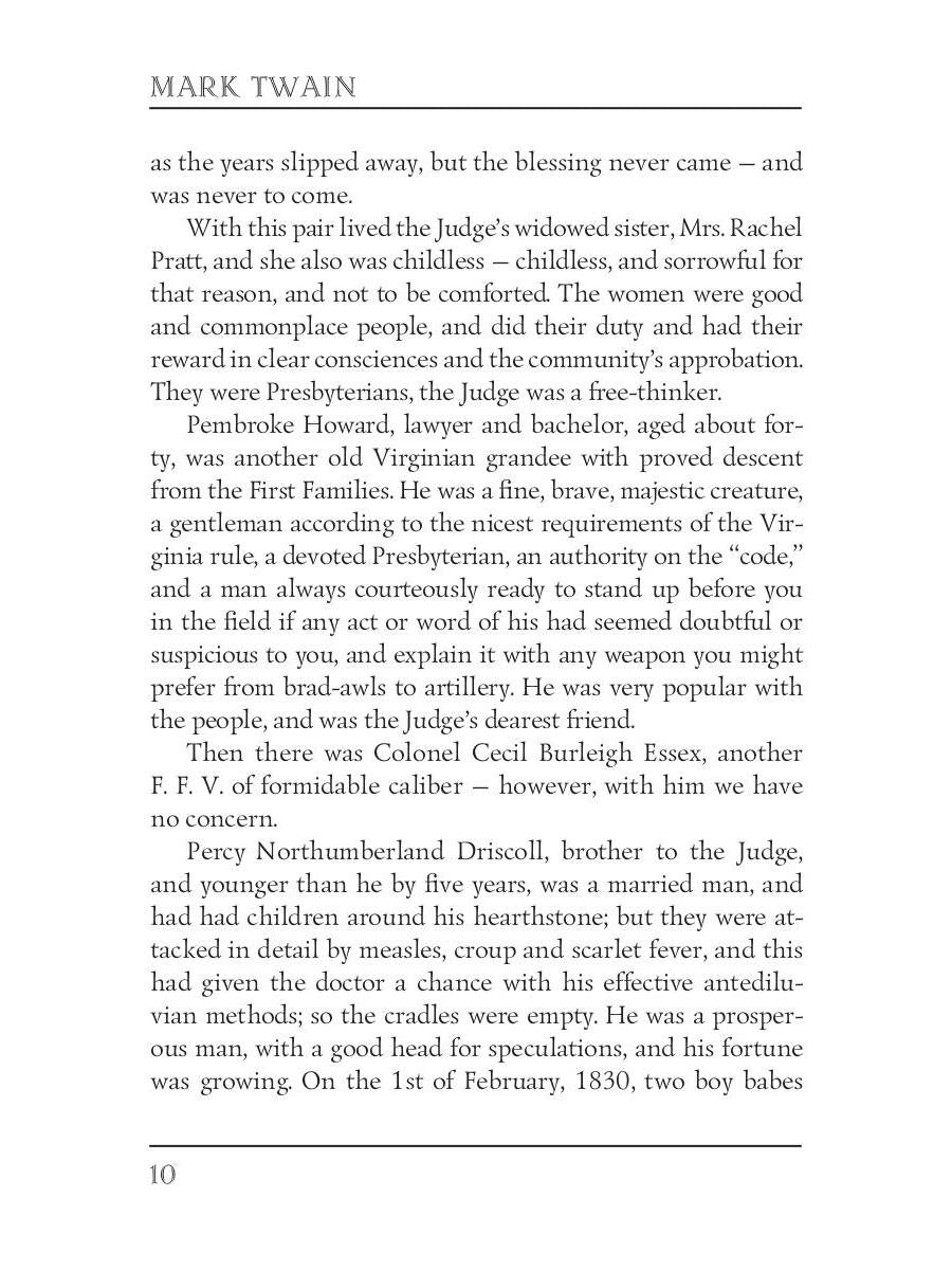 La tragédie de Pudd'nhead Wilson = Простофиля Вильсон: на англ.яз