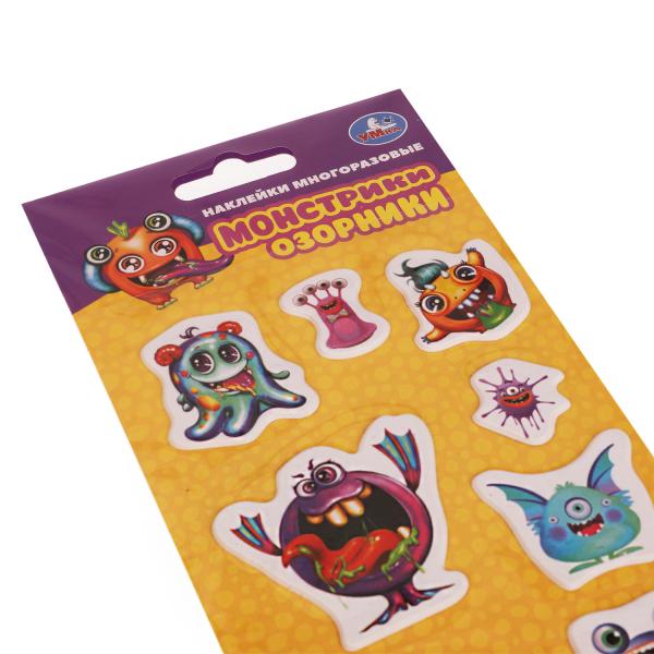 Мягкие многораз. Autocollants 97x227mm, monstres, 10 pièces, en cor.40