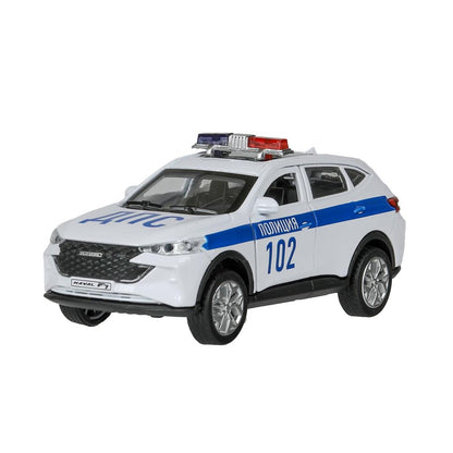 Машина металл haval f7 ПОЛИЦИЯ, свет-звук, 12,5 см, белый Технопарк в кор.2*36шт