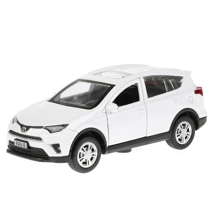 Машина металл "TOYOTA RAV4", длина 12см, открыв. двери, инерц., белый, в кор. Технопарк в кор.2*36шт
