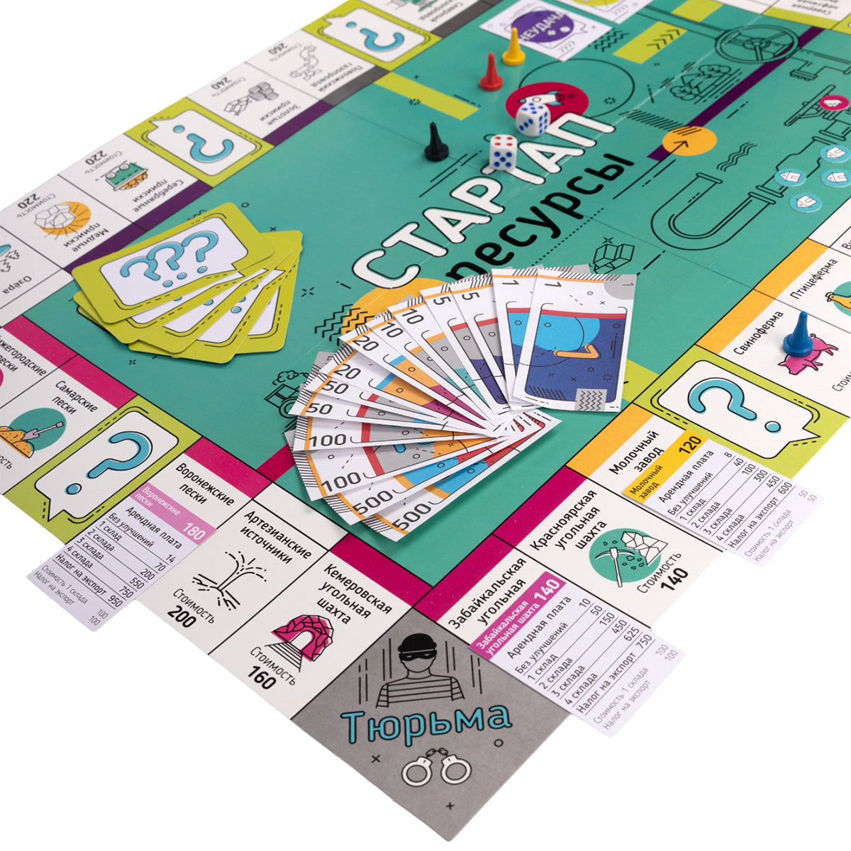 Le jeu économique économique "Стартап" Ressources
