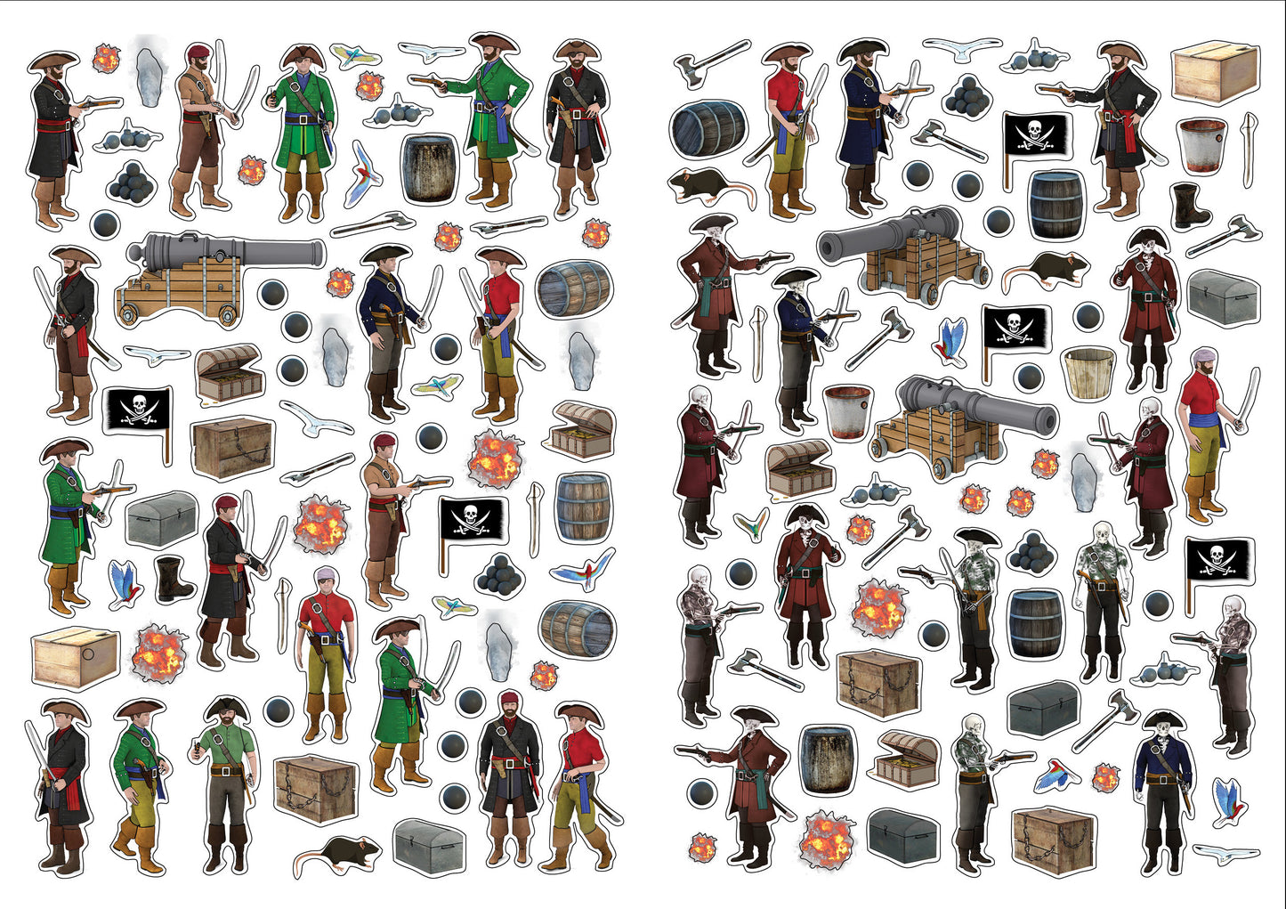 Моя книга пиратов (более 500 наклеек)