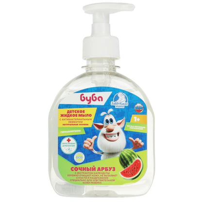 Детское жидкое мыло БУБА спелый арбуз с экстрактом календулы 300ml. ЗаботLIвая мама в кор.8шт