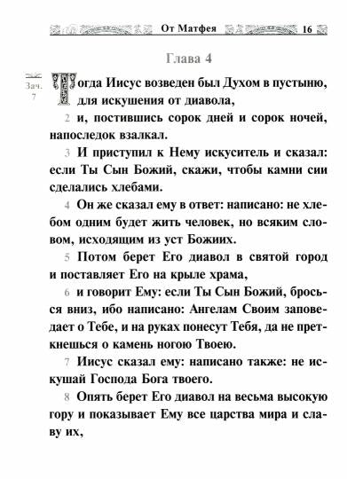 Святое Евангелие Господа нашего Иисуса Христа (крупным шрифтом на русском языке) (коричневая)