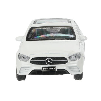 Машина металл MERCEDES-BENZ classe e amg 12см, дв,баг,ин,белый, кор. Parc technologique dans le cor.2*36шт