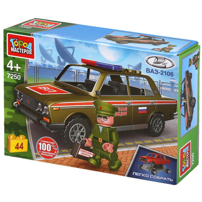 "LADA" конструктор "военная полиция ваз-2106" с фигуркой, 44дет. в кор ТМ "Город мастеров" в кор80шт