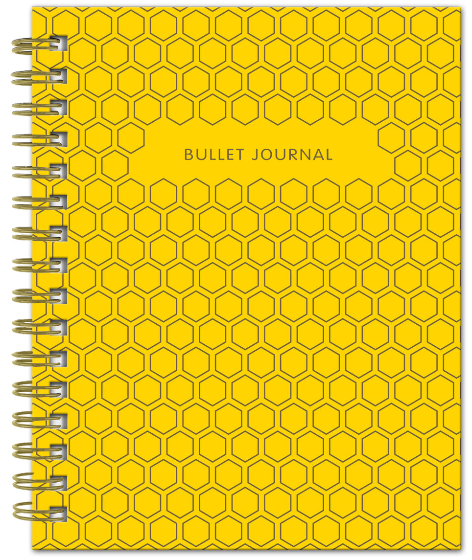Bullet Journal (Медовый) 162x210мм, твердая обложка, пружина, bloc в точку, 120 стр.