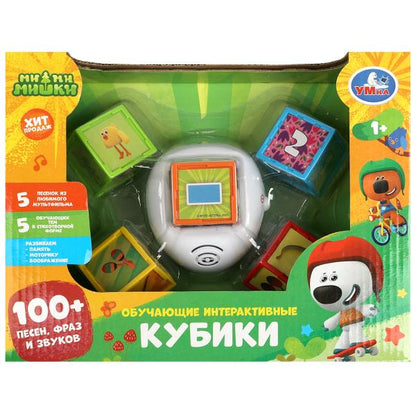 Обучающие кубики 100 песен,фраз,звуков Ми-ми-мишки в кор. Умка в кор.36шт