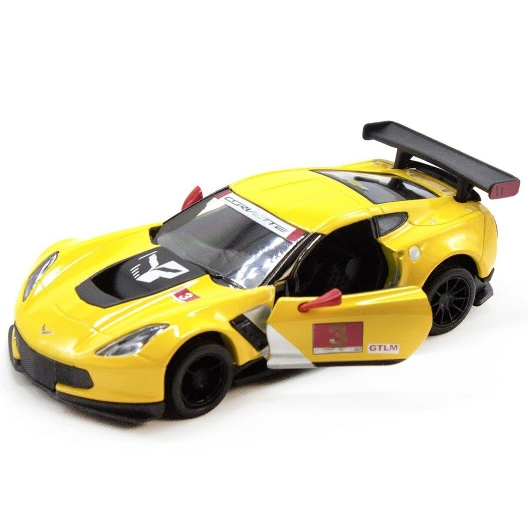 Kinsmart. Modèle art.КТ5397/1 "Corvette C7. R Race Car 2016" 1:36 (желтая) инерц.