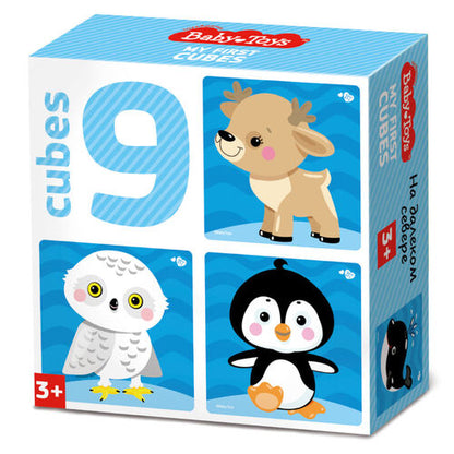 Кубики "На краю земли" (без обклейки) 9 шт Baby Toys