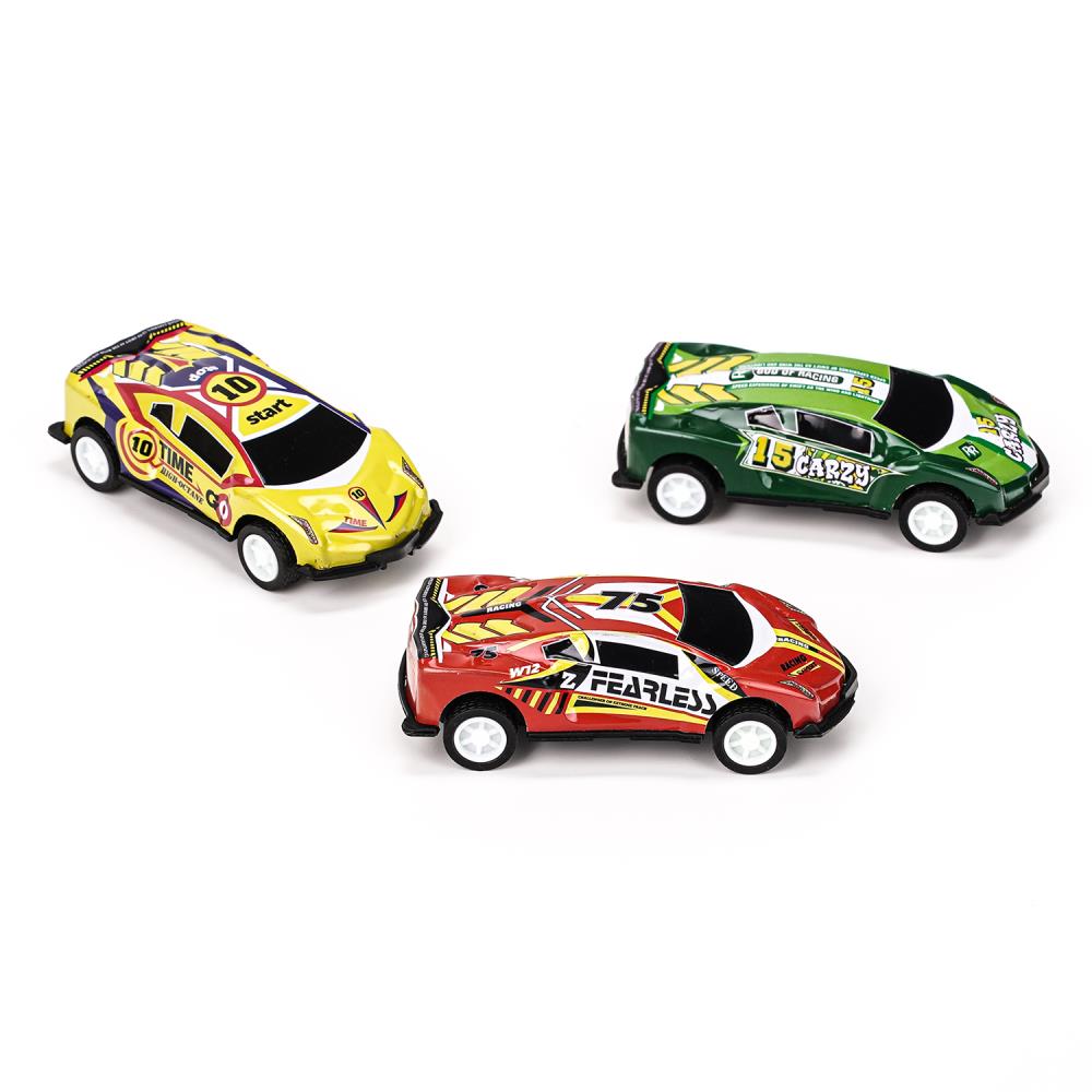 Machine en métal Hot Wheels Hot Wheels pour 7 cm, 3 pièces, dans un assortiment, couleur. Parc technologique en cor.2*120