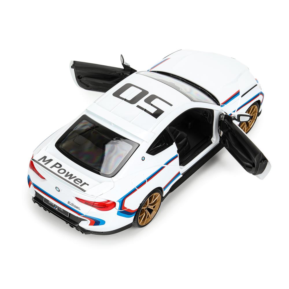 Véhicule pour BMW 3.0 csl 1:14, bleu, 2 pièces, deux portes ouvertes Rastar en couleur 6 pouces