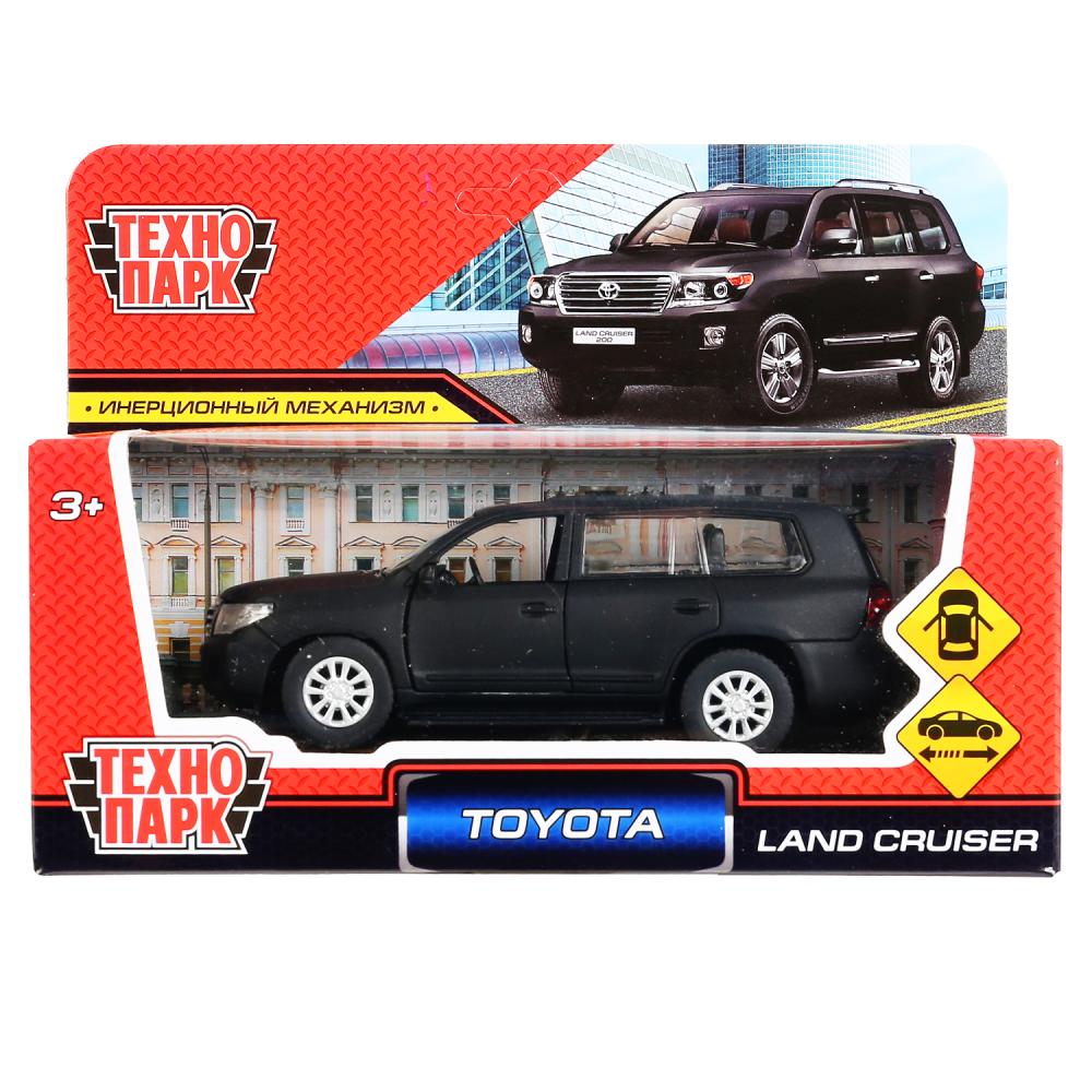 4690590199657 Machine en métal TOYOTA "land cruiser mat" 12,5 cm, ouverture du moteur, noir, couleur du parc technologique