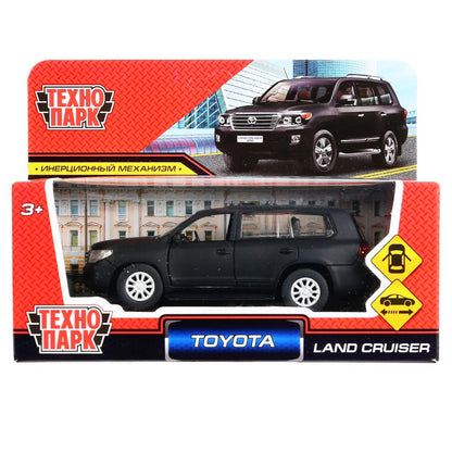 4690590199657 Machine en métal TOYOTA "land cruiser mat" 12,5 cm, ouverture du moteur, noir, couleur du parc technologique