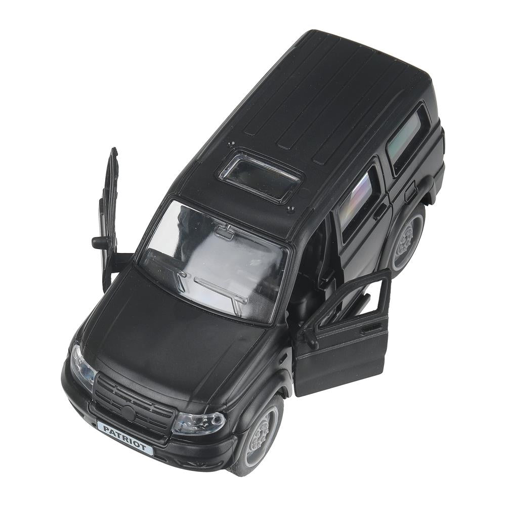 Машина пластик UAZ ПАТРИОТ 13,5 см, инерц,двери,черный,кор. Технопарк в кор.2*60шт