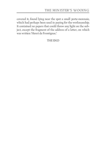 The Minister's Wooing = Сватовство священника