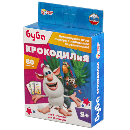 Крокодилия.Буба. Развивающие карточки (80 карточек, 55х85мм). Кор: 138х170х40мм Умные игры в кор50шт