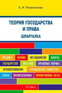 Шпаргалка по теории государства и права (карман.).Уч.пос.-М.:РГ-Пресс,2015.