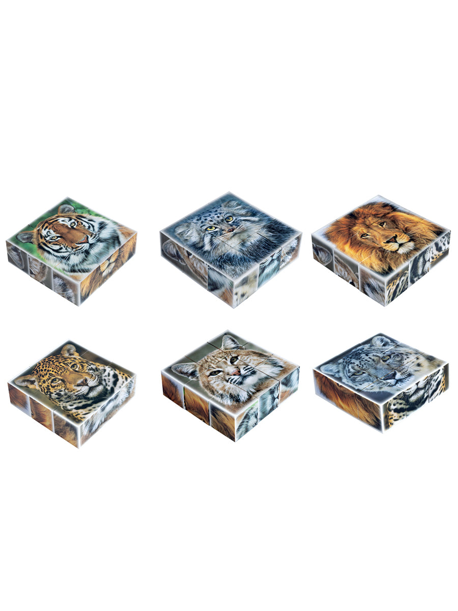 Кубики "Дикие кошки" (без обклейки), 9 pièces