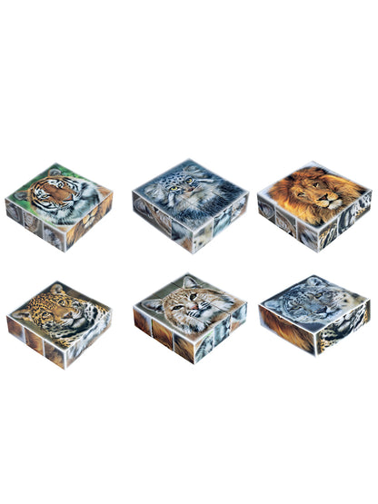 Кубики "Дикие кошки" (без обклейки), 9 pièces