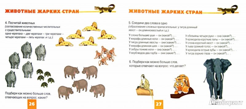 Дидакт.матер. ЖИВОТНЫЕ для развития детей 5-7 лет