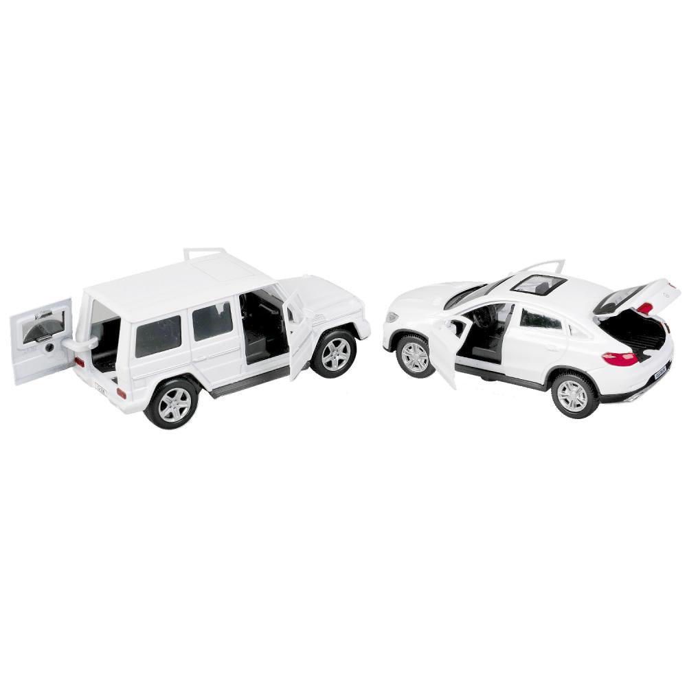 Машина металл MERCEDES-BENZ classe g/mercedes gle-coupé 12см, дв,баг, асс. Technopark уп-12шт в кор6уп