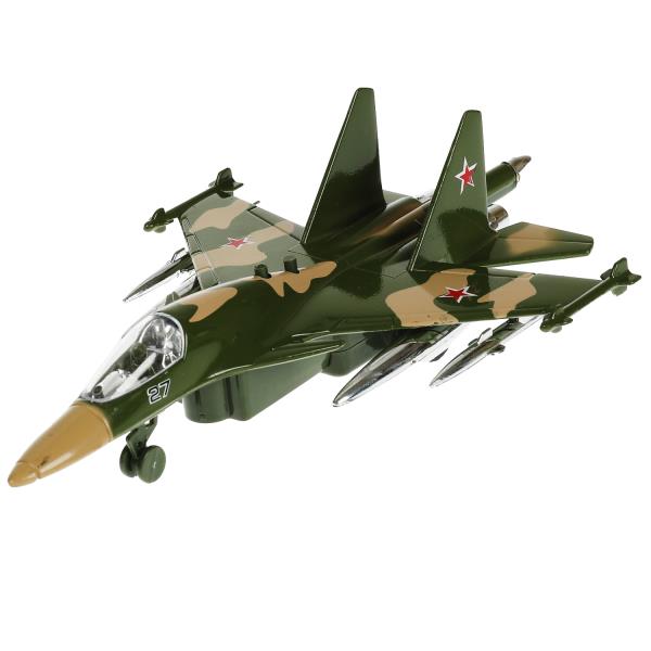 Модель металл свет-звук ИСТРЕБИТЕЛЬ 19,5 см, инерция, кор. Parc technologique dans le cor.2*48шт
