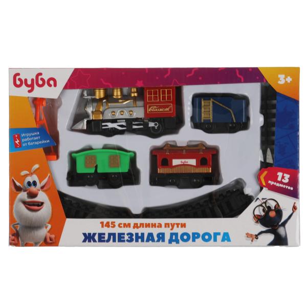 Железная дорога БУБА длина пути 145, кор.26*16*3,5см ИГРАЕМ ВМЕСТЕ в кор.2*72шт
