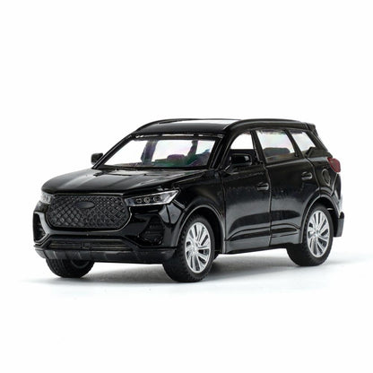 Машина металл chery tiggo 7 pro длина 10,5 см, инерц, черный, в кор - в кор.2*36шт