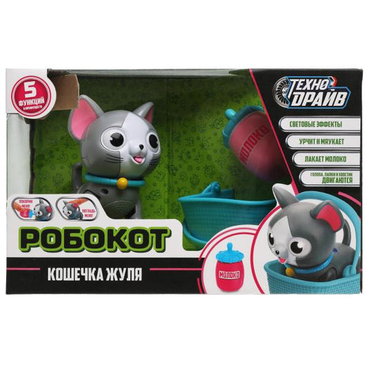 Робот "робокот" свет-звук-движение, кор.27*17*16см ТЕХНОДРАЙВ в кор.2*18шт