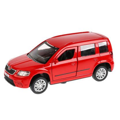 Машина металл "SKODA YETI", длина 12см, открыв. двери, инерц, красный, в кор. Технопарк в кор.2*36шт